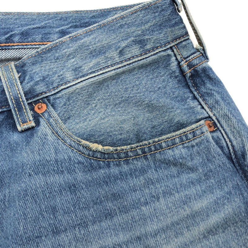 【中古品】【メンズ】 LEVI'S リーバイス 501 DENIM PANTS 00501-3375 デニムパンツ 150周年モデル Gパン ボトムス ダメージ加工 古着 158-260910-rs-10-fur サイズ：W34×L32 カラー：インディゴ 万代Net店