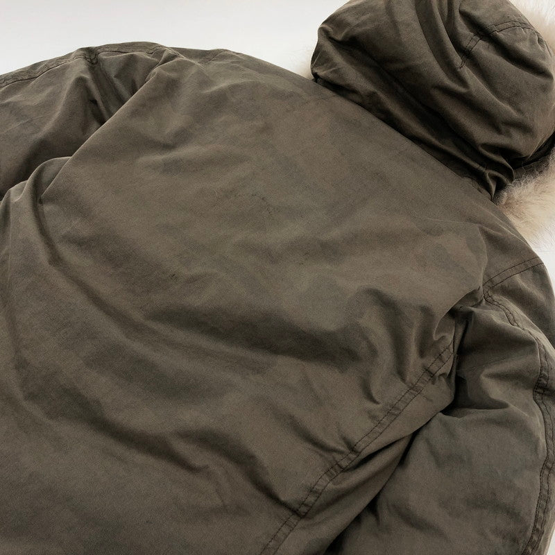 【ジャンク品】【メンズ】 WOOLRICH ウールリッチ JOHN RICH&BROS. ジョンリッチ アンド ブロス 迷彩柄 カモフラ モッズコート アウター 144-251025-hn-01-fur サイズ：USA XXS カラー：オリーブ系/カモフラージュ 万代Net店