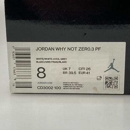 【中古美品】【メンズ】 NIKE ナイキ CD3002-100 JORDAN WHY NOT ZER0.3 PF 靴 スニーカー レインボー マルチカラー 160-251220-WA-03-iwa サイズ：26cm カラー：グレー 万代Net店