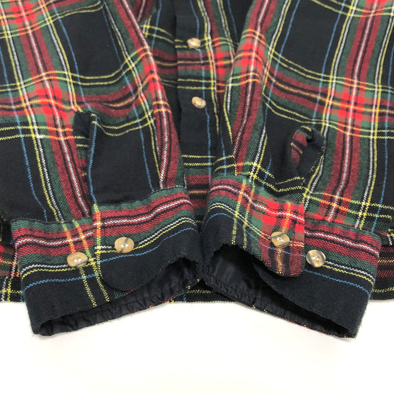 【中古品】【メンズ】 CLAYBROOKE クレイブルック 80S CHECK LS ACRYLIC SHIRT チェックシャツ 長袖 トップス 古着 ヴィンテージ 146-260623-rs-02-fur サイズ：L カラー：ブラック/レッド/グリーン 万代Net店