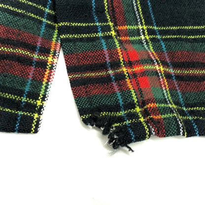 【中古品】【メンズ】 CLAYBROOKE クレイブルック 80S CHECK LS ACRYLIC SHIRT チェックシャツ 長袖 トップス 古着 ヴィンテージ 146-260623-rs-02-fur サイズ：L カラー：ブラック/レッド/グリーン 万代Net店