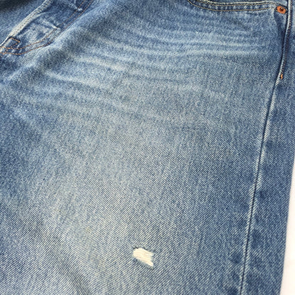 【中古品】【メンズ】 LEVI'S リーバイス 501 DENIM PANTS 00501-3375 デニムパンツ 150周年モデル Gパン ボトムス ダメージ加工 古着 158-260910-rs-10-fur サイズ：W34×L32 カラー：インディゴ 万代Net店