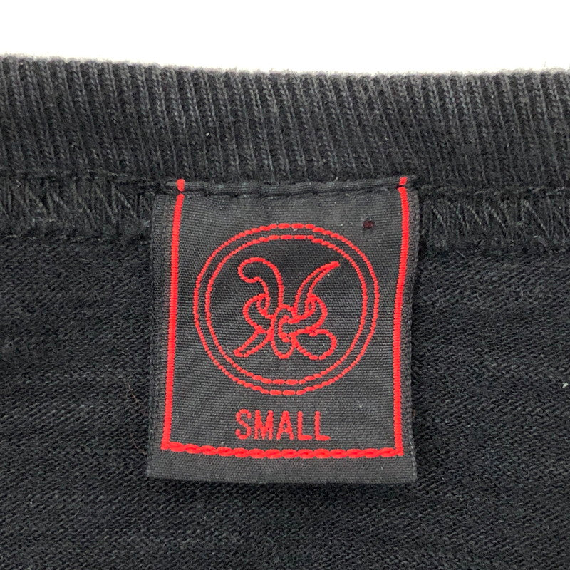 【現状渡し品】【メンズ】 CROPPED HEADS クロップドヘッズ S/S TEE Tシャツ タイガー 虎 刺繍 和柄 半袖 トップス アメカジ系 145-250401-rs-04-fur サイズ：S カラー：ブラック 万代Net店