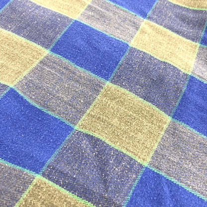 【ジャンク品】【メンズ】 WRANGLER ラングラー 80S SNAP BUTTON L/S CHECK SHIRT チェックシャツ 長袖 トップス スナップボタン 古着 ヴィンテージ 146-260623-rs-08-fur サイズ：L カラー：ブルー/グレー 万代Net店