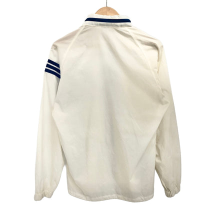 【現状渡し品】【メンズ】 OLD ADIDAS オールドアディダス 80S NYLON FULL ZIP JACKET ADS-200 ナイロンジャケット トラックジャケット ブルゾン アウター 古着 ヴィンテージ 146-260623-rs-09-fur サイズ：M カラー：ホワイト/ブルー 万代Net店