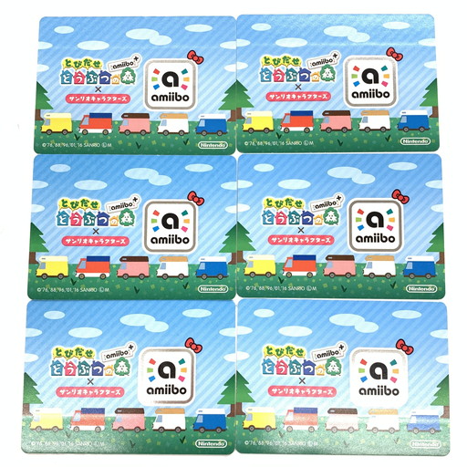 【中古品】 どうぶつの森 amiibo アミーボ カード サンリオ キャラクターズコラボ 6種類 024-261024-mo-08-fur 万代Net店