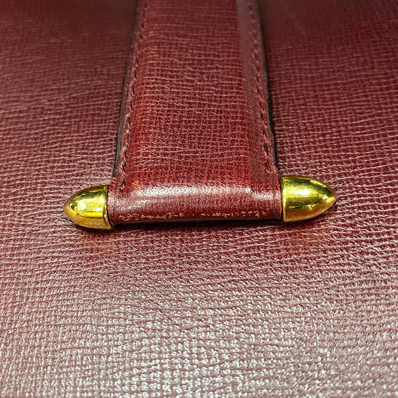 【中古品】【レディース】 CARTIER カルティエ MUST LINE HANDBAG マストライン ハンドバッグ カバン 180-260811-kh-16-izu カラー：レッド系 万代Net店