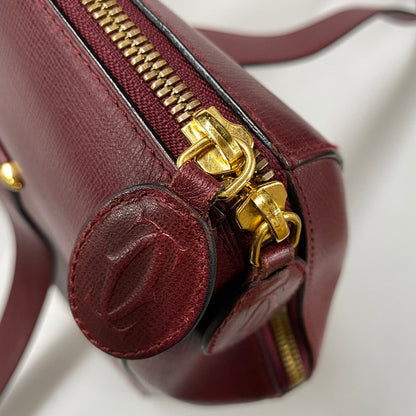 【中古品】【レディース】 CARTIER カルティエ MUST LINE HANDBAG マストライン ハンドバッグ カバン 180-260811-kh-16-izu カラー：レッド系 万代Net店