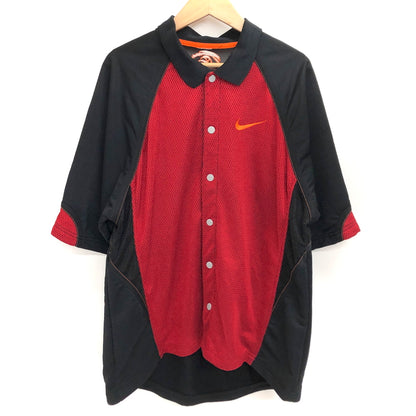 【中古品】【メンズ】 NIKE ナイキ S/S MESH SHIRT メッシュシャツ 半袖 トップス ゲームシャツ ユニフォーム 古着 ヴィンテージ 146-260625-rs-03-fur サイズ：L カラー：レッド/ブラック 万代Net店