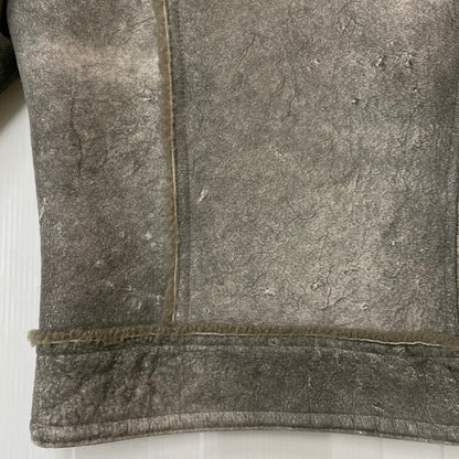 【現状渡し品】【メンズ】 SAWYER OF NAPA ソーヤーオブナパ 60~70's MOUTON JACKET VINTAGE 60~70年代 ムートンジャケット アウター ヴィンテージ USA製 145-251124-yy-13-tei サイズ：38 カラー：グレー 万代Net店