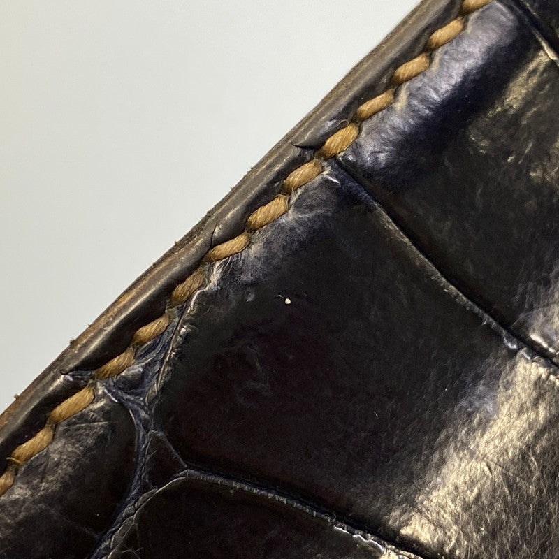 【中古品】【メンズ/レディース】 THE FLAT HEAD ザフラットヘッド CROCODILE KEY HOLDER キーホルダー アクセサリー 192-260701-kh-11-izu カラー：ネイビー 万代Net店