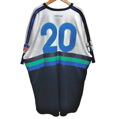 【現状渡し品】【メンズ】 NEGRO LEAGUES BASEBALL MUSEUM 半袖 トップス ゲームシャツ ユニフォーム 古着 ヴィンテージ 146-260625-rs-04-fur サイズ：XXXXL カラー：ホワイト/ブラック/グリーン/ブルー 万代Net店