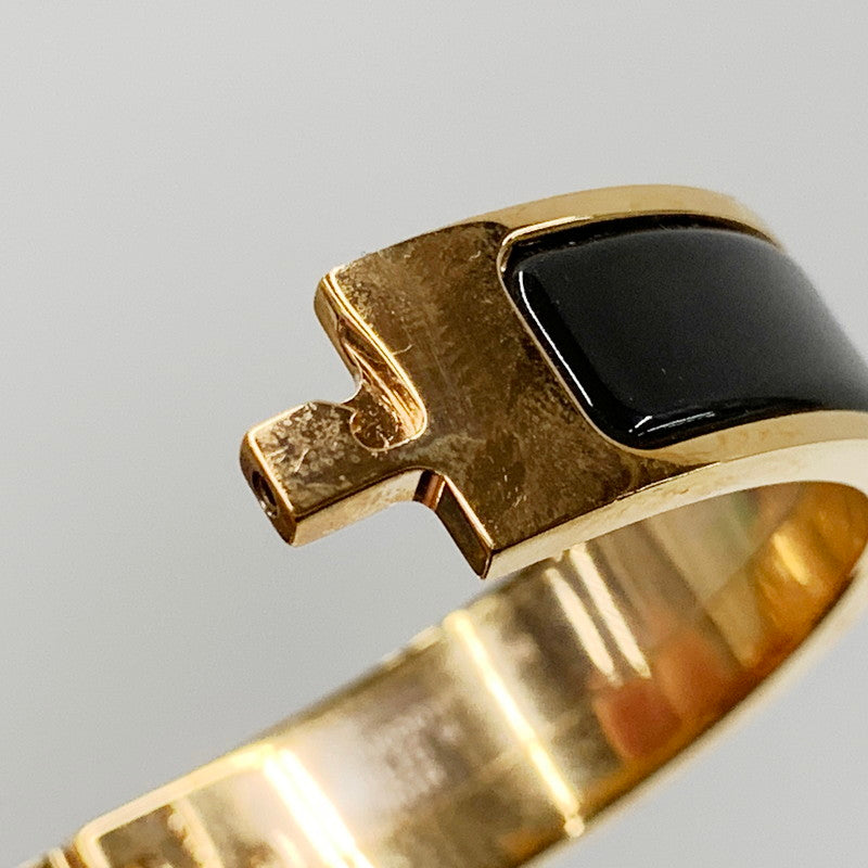 【中古品】【メンズ/レディース】 HERMES エルメス SP0199 ENAMEL NARROW CLIC CLAC H BRACELET エナメルナロークリッククラックHブレスレット ブレスレット アクセサリー 服飾雑貨 182-240923-ma-02-izu カラー：BLACK GOLD 万代Net店