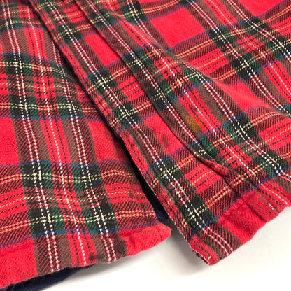 【ジャンク品】【メンズ】 ARROW アロー チェック柄 シャツジャケット 裏地付き ワッペン ヴィンテージ系 146-260331-rs-07-fur サイズ：L カラー：レッド 万代Net店