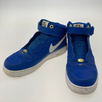 【中古品】【メンズ】 NIKE ナイキ DR9513-400 AIR FORCE 1 MID 07 LV8 BLUE JAY/SAIL-YELLOW 靴 スニーカー 本体のみ（箱なし） 160-251223-WA-01-iwa サイズ：25cm カラー：ブルー イエロー ホワイト 万代Net店