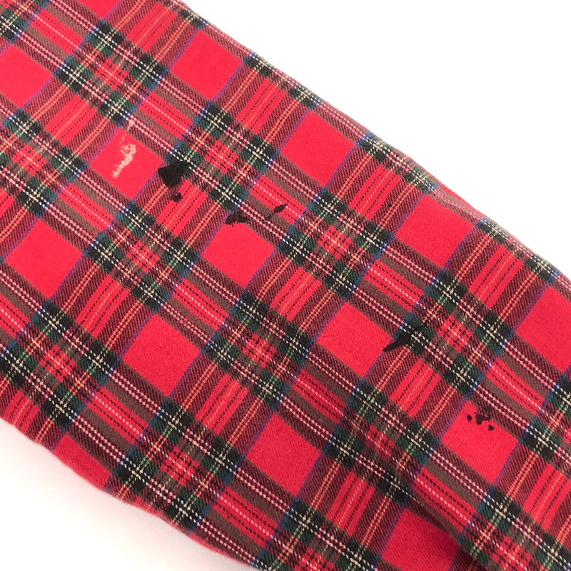 【ジャンク品】【メンズ】 ARROW アロー チェック柄 シャツジャケット 裏地付き ワッペン ヴィンテージ系 146-260331-rs-07-fur サイズ：L カラー：レッド 万代Net店