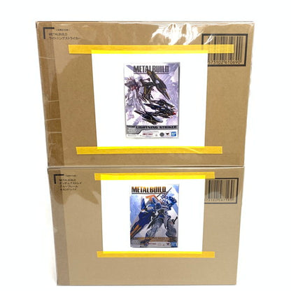 【中古美品】 輸送箱付 未開封 METAL BUILD ガンダムアストレイ ブルーフレームセカンドリバイ ライトニングストライカー 2点セット 056-261027-mo-08-fur 万代Net店
