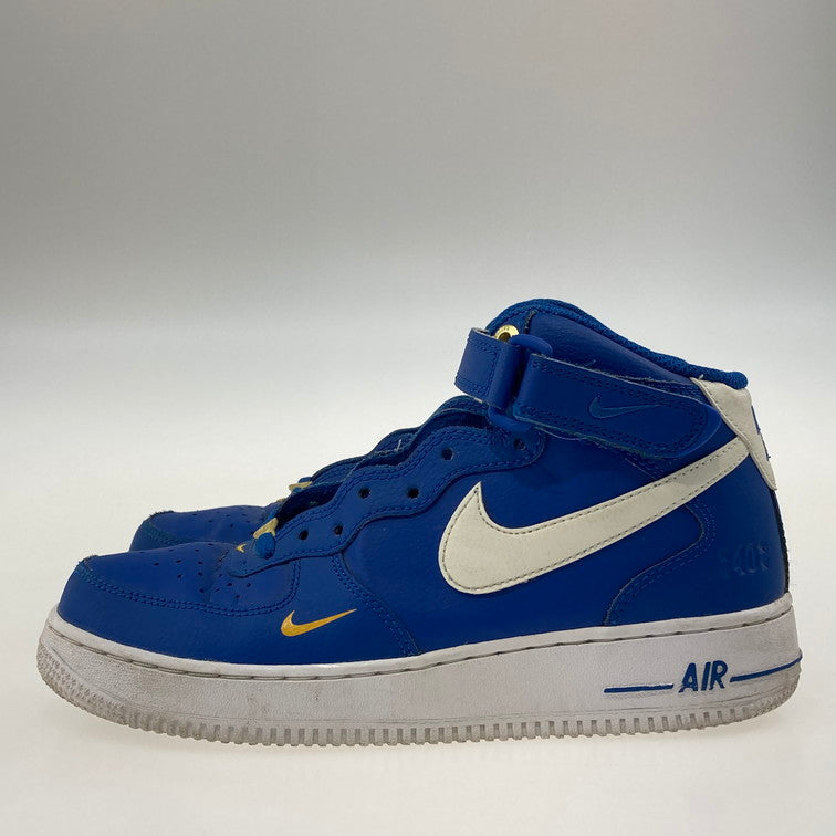 【中古品】【メンズ】 NIKE ナイキ DR9513-400 AIR FORCE 1 MID 07 LV8 BLUE JAY/SAIL-YELLOW 靴 スニーカー 本体のみ（箱なし） 160-251223-WA-01-iwa サイズ：25cm カラー：ブルー イエロー ホワイト 万代Net店