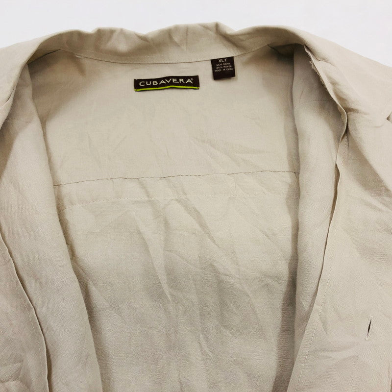 【現状渡し品】【メンズ】 CUBAVERA キューバベラ 半袖シャツ カジュアルシャツ トップス 146-251027-hn-04-fur サイズ：XL カラー：ベージュ系 万代Net店