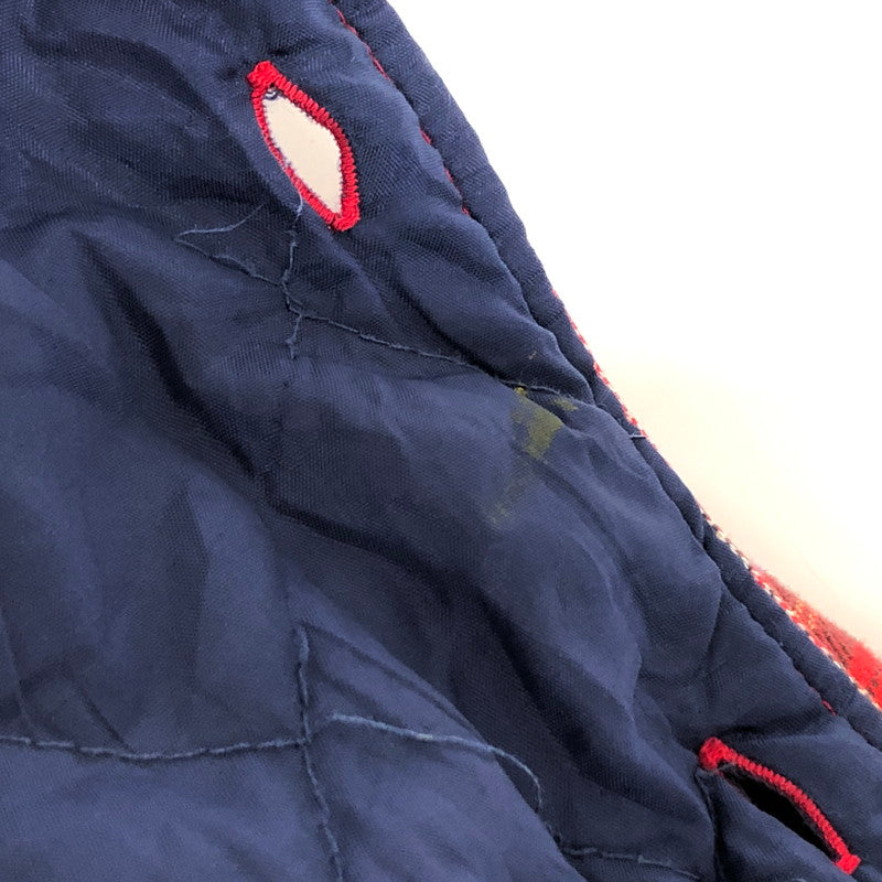 【ジャンク品】【メンズ】 ARROW アロー チェック柄 シャツジャケット 裏地付き ワッペン ヴィンテージ系 146-260331-rs-07-fur サイズ：L カラー：レッド 万代Net店