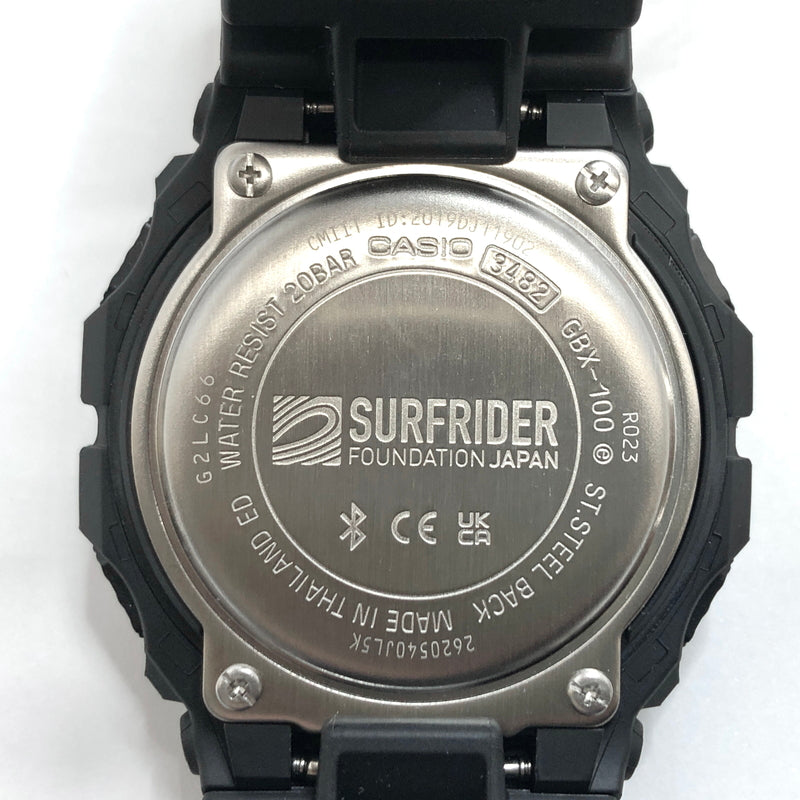 【中古美品】【メンズ/レディース】 G-SHOCK × SURFRIDER FOUNDATION JAPAN ジーショック GBX-100SFJ-1JR デジタルウォッチ 腕時計 196-260914-rs-02-fur カラー：ブラック 万代Net店