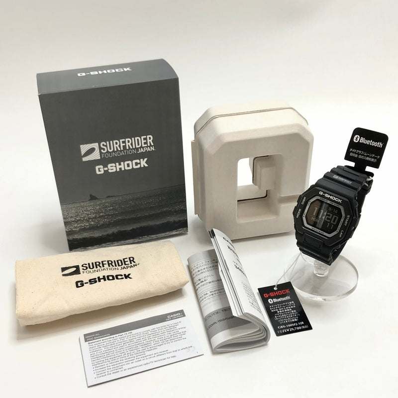 【中古美品】【メンズ/レディース】 G-SHOCK × SURFRIDER FOUNDATION JAPAN ジーショック GBX-100SFJ-1JR デジタルウォッチ 腕時計 196-260914-rs-02-fur カラー：ブラック 万代Net店