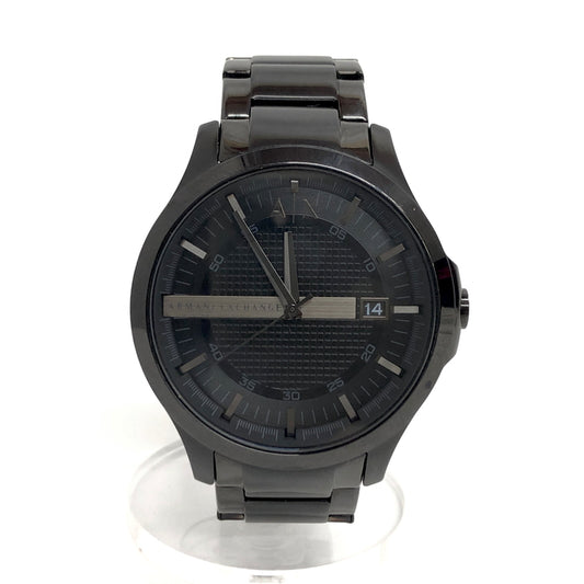【中古品】【メンズ】 ARMANI EXCHANGE アルマーニエクスチェンジ AX2104 アナログウォッチ 腕時計 198-260914-rs-03-fur カラー：ブラック 万代Net店