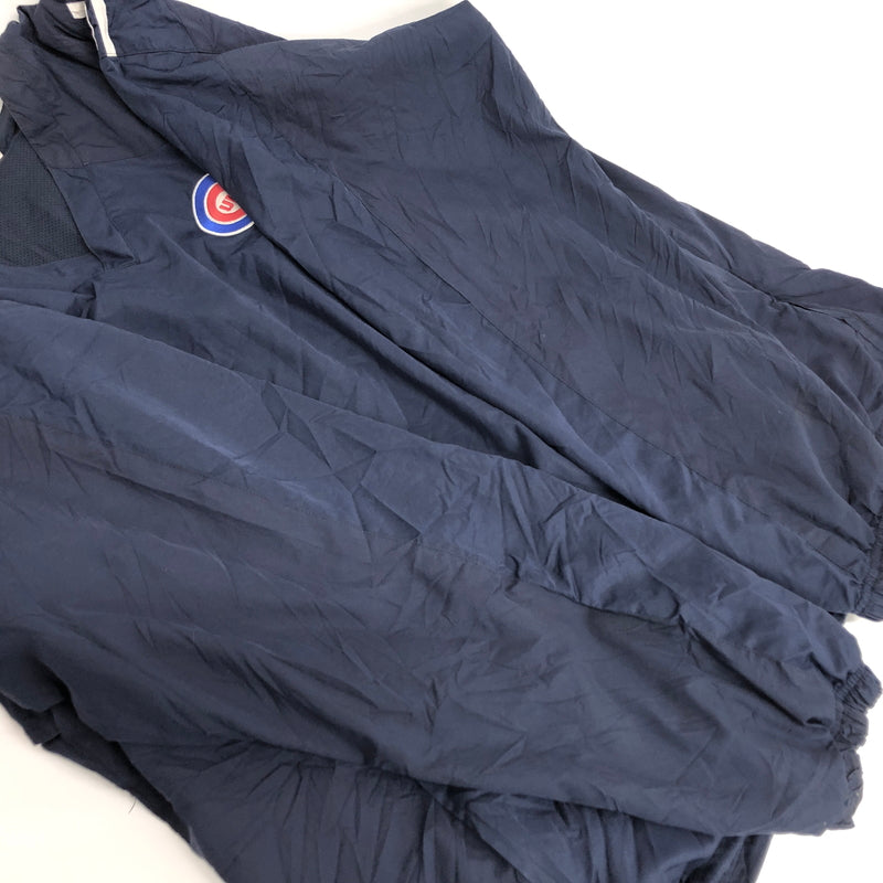 【ジャンク品】【メンズ】 ADIDAS アディダス 90S MLB CUBS V NECK NYLON JACKET トップス 長袖 ゲームシャツ ユニフォーム 古着 ヴィンテージ 146-260625-rs-06-fur サイズ：XL カラー：ネイビー 万代Net店
