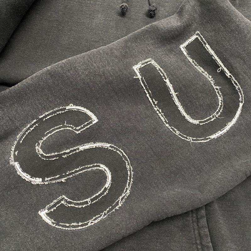 【中古品】【メンズ】 SUPREME シュプリーム FRAYED HOODED SWEATSHIRT フレイド フーデッド スウェットシャツ パーカー トップス 149-260813-kh-05-izu サイズ：XXL カラー：ブラック 万代Net店