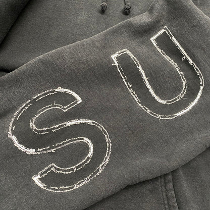 【中古品】【メンズ】 SUPREME シュプリーム FRAYED HOODED SWEATSHIRT フレイド フーデッド スウェットシャツ パーカー トップス 149-260813-kh-05-izu サイズ：XXL カラー：ブラック 万代Net店