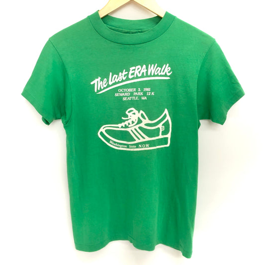 【中古品】【メンズ】 HANES ヘインズ 80S "THE LAST WALK" PRINT S/S TEE 半袖 Tシャツ トップス 古着 ヴィンテージ 146-260626-rs-02-fur サイズ：S カラー：グリーン 万代Net店