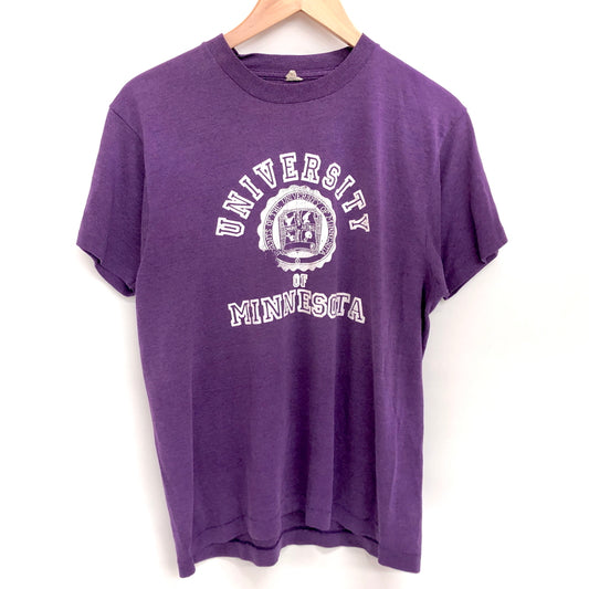 【中古品】【メンズ】 SCREEN STARS スクリーンスターズ 70S COLLEGE S/S TEE 半袖 Tシャツ トップス 古着 ヴィンテージ 146-260626-rs-03-fur サイズ：M カラー：パープル 万代Net店