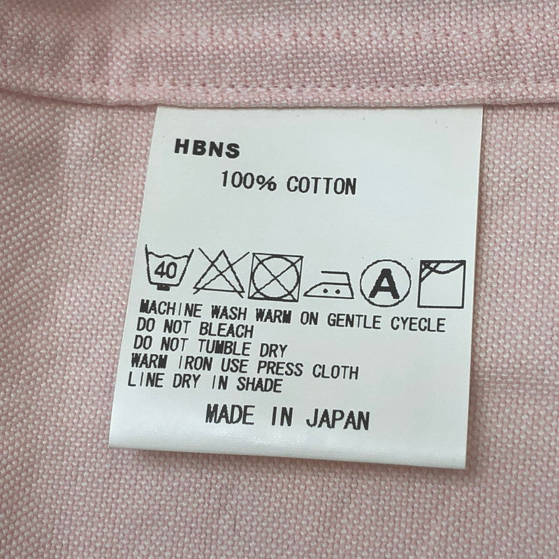 【現状渡し品】【メンズ】 HABANOS ハバノス バイカラー 半袖 シャツ トップス 古着 パステルカラー 140-251028-rs-04-fur サイズ：M カラー：ラベンダー/ピンク 万代Net店