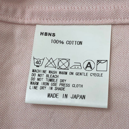 【現状渡し品】【メンズ】 HABANOS ハバノス バイカラー 半袖 シャツ トップス 古着 パステルカラー 140-251028-rs-04-fur サイズ：M カラー：ラベンダー/ピンク 万代Net店