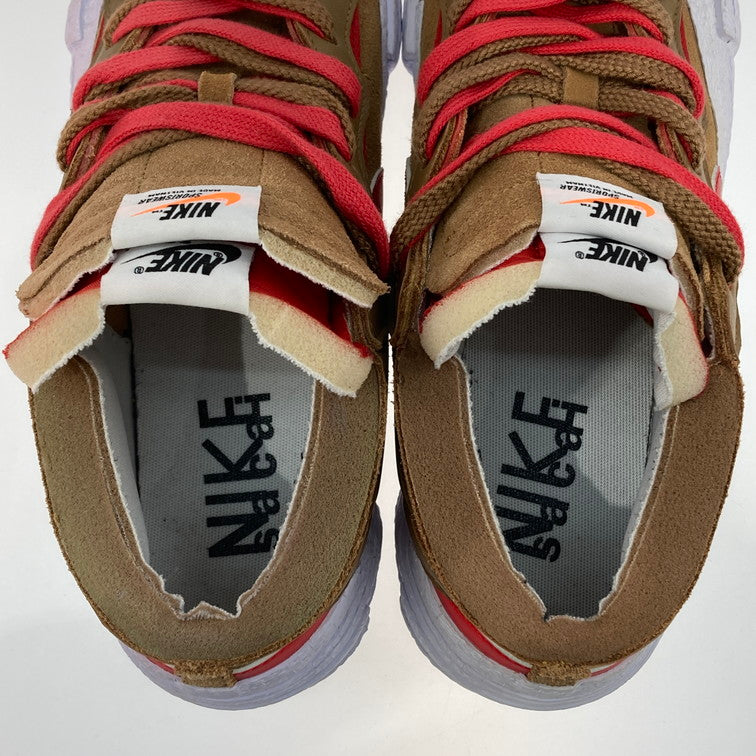 【中古品】【メンズ】 NIKE ナイキ NIKE × SACAI DD1877-200 BLAZER LOW SACAI 靴 スニーカー 160-251223-WA-07-iwa サイズ：28.5cm カラー：ライトブリティッシュタン ユニバーシティレッド 万代Net店