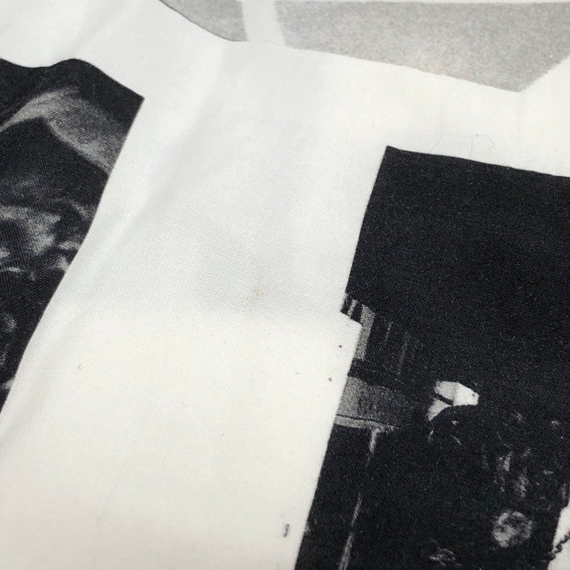 【現状渡し品】【メンズ】 F-LAGSTUF-F フラグスタフ L/S PHOTO SHIRTS 21SS-FS×GW-02 総柄 長袖 シャツ トップス 140-260403-rs-03-fur サイズ：M カラー：ホワイト/ブラック 万代Net店