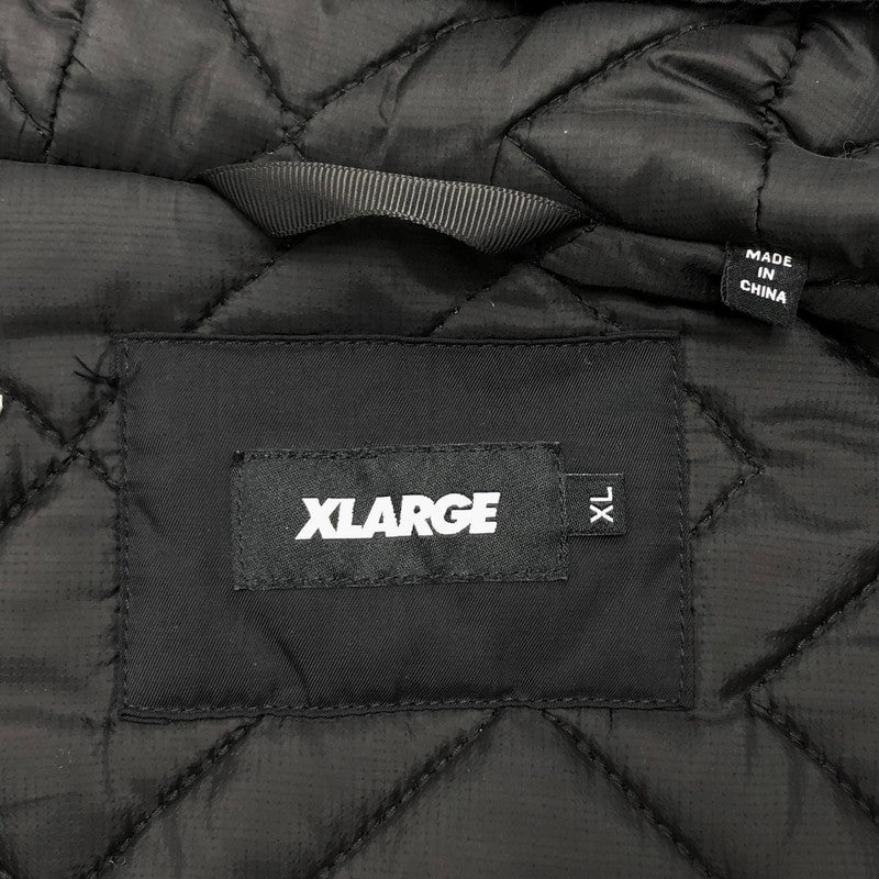【現状渡し品】【メンズ】 XLARGE エクストララージ NYLON HOODED JACKET 101224021003 フードジャケット 中綿 アウター ストリート系 142-251029-rs-03-fur サイズ：XL カラー：ブラック 万代Net店