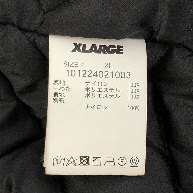 【現状渡し品】【メンズ】 XLARGE エクストララージ NYLON HOODED JACKET 101224021003 フードジャケット 中綿 アウター ストリート系 142-251029-rs-03-fur サイズ：XL カラー：ブラック 万代Net店