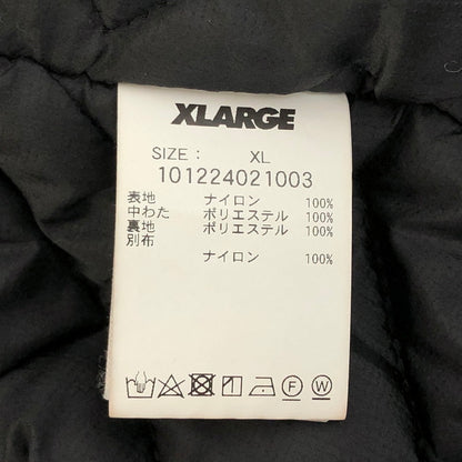 【現状渡し品】【メンズ】 XLARGE エクストララージ NYLON HOODED JACKET 101224021003 フードジャケット 中綿 アウター ストリート系 142-251029-rs-03-fur サイズ：XL カラー：ブラック 万代Net店