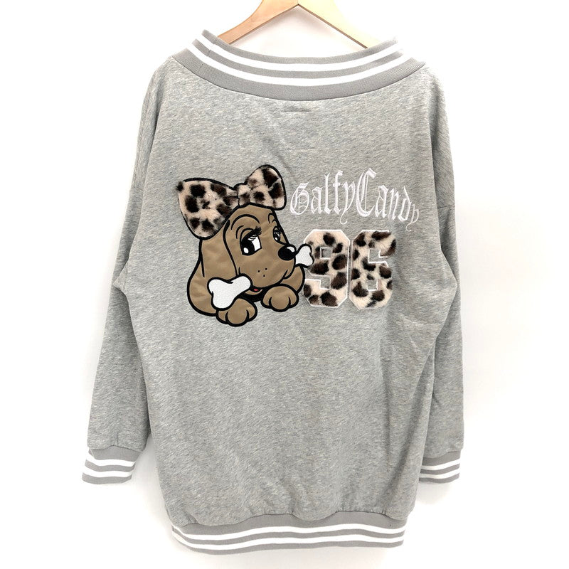 【中古品】【レディース】 GALFY ガルフィー CANDY GALスポオフィシャルミニワンピ 153039 スウェット地 ワンピース ヒョウ柄 170-251029-rs-05-fur サイズ：メス犬(F) カラー：グレー 万代Net店