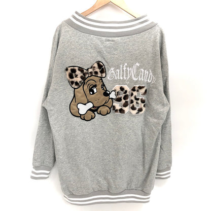 【中古品】【レディース】 GALFY ガルフィー CANDY GALスポオフィシャルミニワンピ 153039 スウェット地 ワンピース ヒョウ柄 170-251029-rs-05-fur サイズ：メス犬(F) カラー：グレー 万代Net店