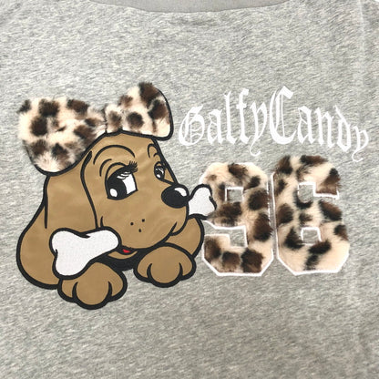 【中古品】【レディース】 GALFY ガルフィー CANDY GALスポオフィシャルミニワンピ 153039 スウェット地 ワンピース ヒョウ柄 170-251029-rs-05-fur サイズ：メス犬(F) カラー：グレー 万代Net店