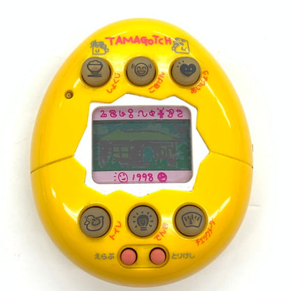 【中古品】 動作確認済 BANDAI 1998年 やさしいたまごっち イエロー 038-260526-mo-01-fur 万代Net店
