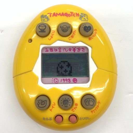 中古品】 動作確認済 BANDAI 1998年 やさしいたまごっち イエロー 038