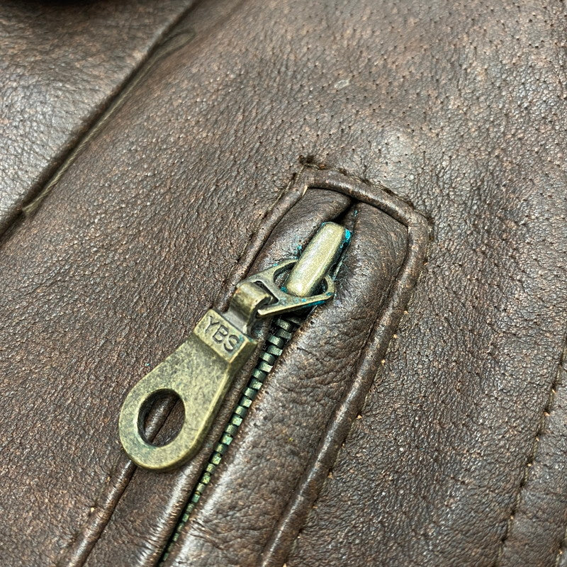【中古品】【メンズ】 ST.JOHN'S BAY セントジョンズベイ 4-POCKET LEATHER VEST 4ポケット レザー ベスト トップス 146-260703-kh-10-izu サイズ：L カラー：ブラウン 万代Net店