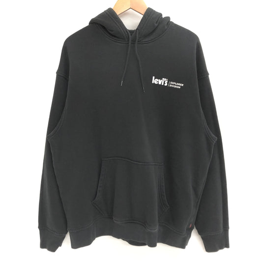 【中古品】【メンズ】 LEVI'S リーバイス PULLOVER HOODIE 38479-0141 プルオーバーフーディー パーカー 長袖 トップス 古着 147-260917-rs-02-fur サイズ：L カラー：ブラック 万代Net店