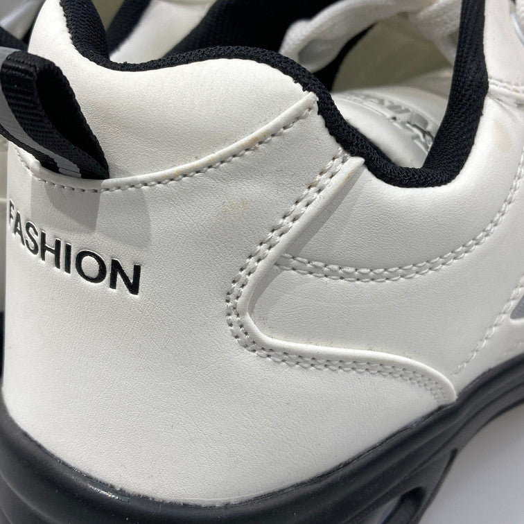 【中古品】【メンズ】 FASHION シューズ 靴 スニーカー 本体のみ（箱なし） 165-251225-WA-02-iwa サイズ：45 カラー：ホワイト ブラック シルバー 万代Net店
