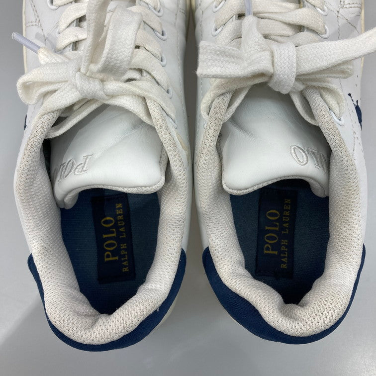 【中古品】【レディース】 POLO RALPH LAUREN ポロ・ラルフローレン 993989 BILTON ローカットスニーカー 本体のみ（箱なし） 163-251225-WA-03-iwa サイズ：23.5cm カラー：ホワイト ネイビー 万代Net店