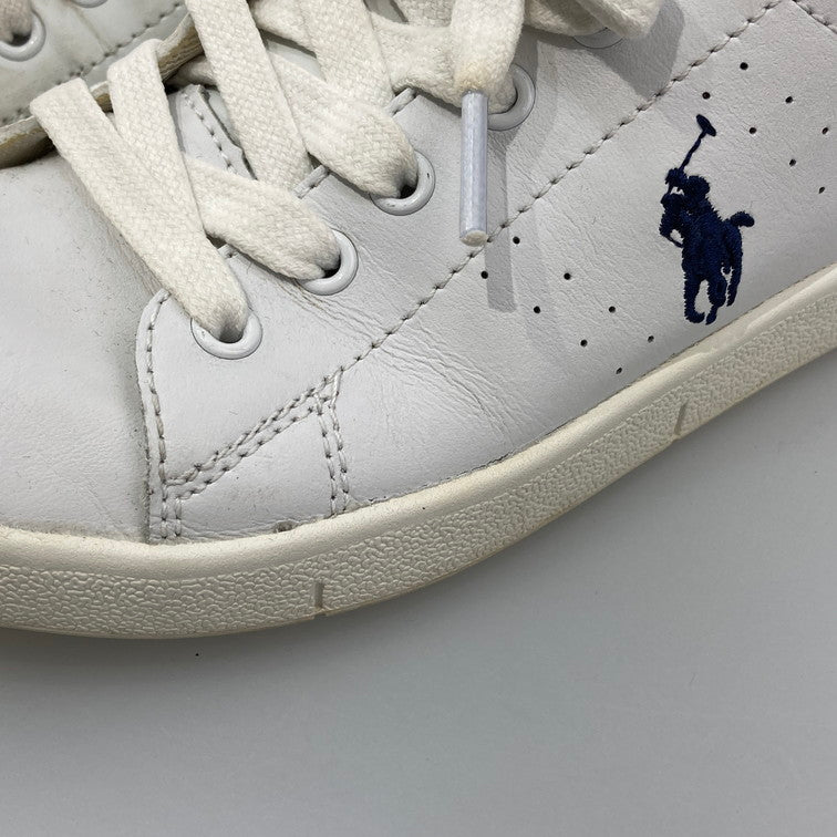 【中古品】【レディース】 POLO RALPH LAUREN ポロ・ラルフローレン 993989 BILTON ローカットスニーカー 本体のみ（箱なし） 163-251225-WA-03-iwa サイズ：23.5cm カラー：ホワイト ネイビー 万代Net店
