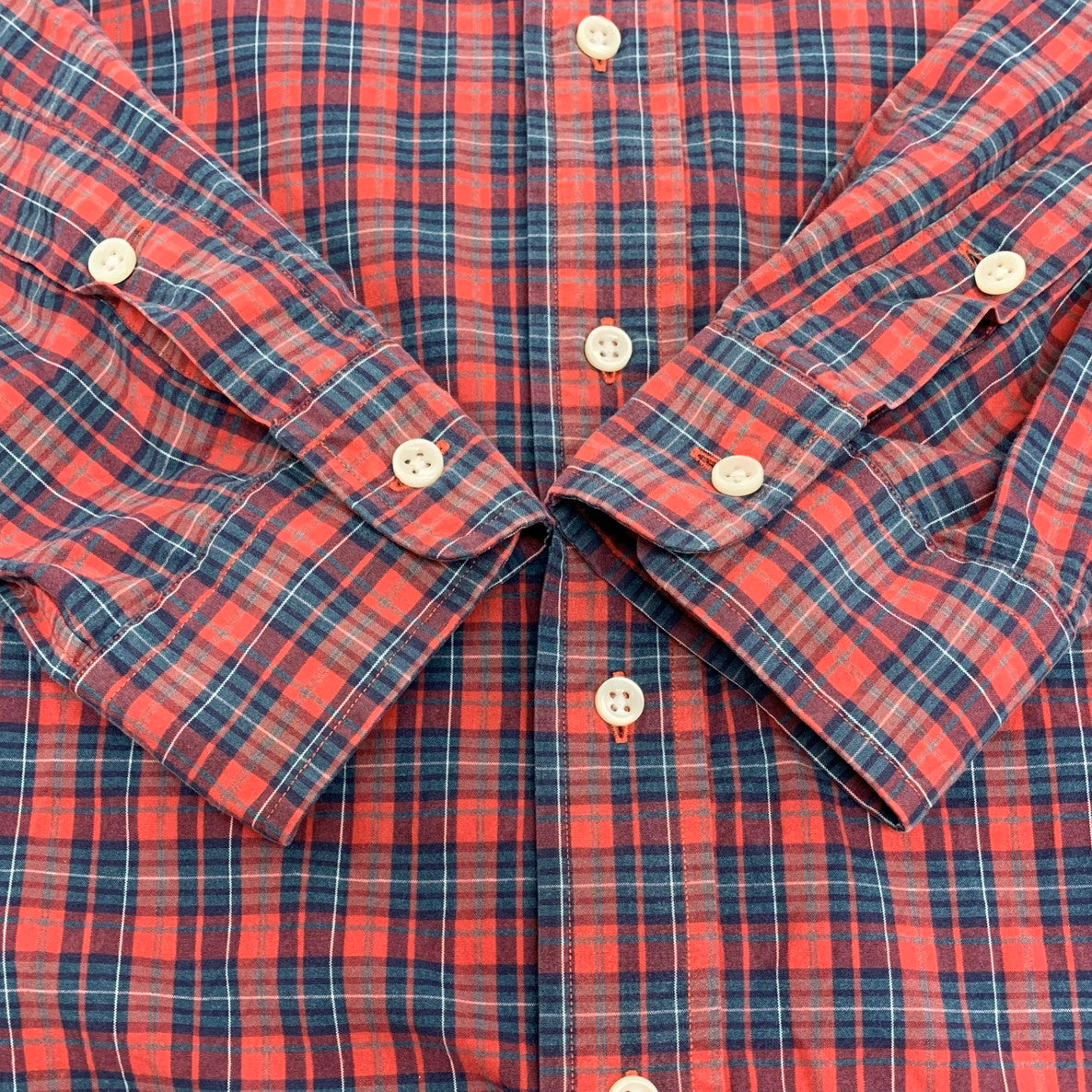 【中古品】【メンズ】 POLO RALPH LAUREN ポロ・ラルフローレン チェック シャツ 146-251226-yu-05-fur サイズ：L カラー：レッド 万代Net店